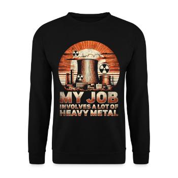 Nuclear Engineer Nuclear Technician - Unisex Sweatshirt - black - Front - Alina (178cm) & Michal (187cm)