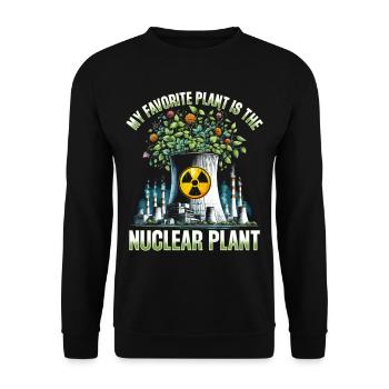 Nuclear Engineer My Favorite Plant Nuclear Plant - Unisex Sweatshirt - black - Front - Alina (178cm) & Michal (187cm)