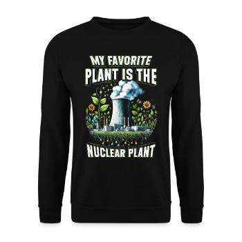Nuclear Engineer My Favorite Plant Nuclear Plant - Unisex Sweatshirt - black - Front - Alina (178cm) & Michal (187cm)