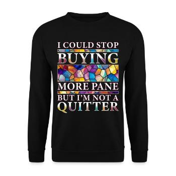 Vitrail, artiste verrier, peintre sur verre, mosaïque de verre - Sweat-shirt Unisexe - noir - Devant - Alina (178cm) & Michal (187cm)