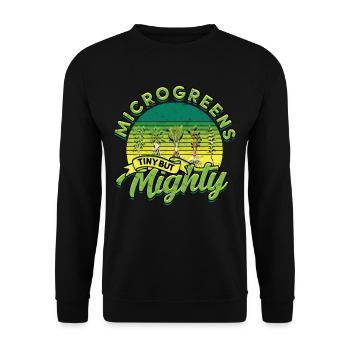 Microgreen Microgreens - Unisex Sweatshirt - black - Front - Alina (178cm) & Michal (187cm)