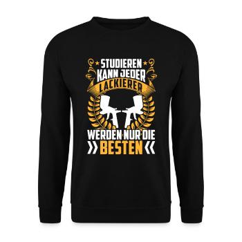 Vehicle Painters The Best Become Car Painters - Unisex Sweatshirt - black - Front - Alina (178cm) & Michal (187cm)