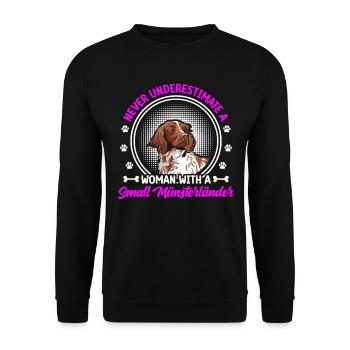 Ne sous-estimez pas le petit Münsterlander - Sweat-shirt Unisexe - noir - Devant - Alina (178cm) & Michal (187cm)