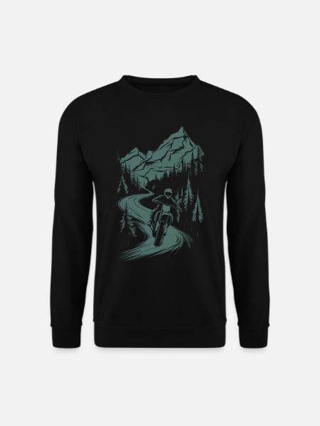 Motocykl Motocross Sporty motorowe Natura Góry - Bluza unisex - czarny