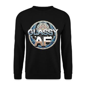 Vitrail Vitrail Peintre Glassy AF - Sweat-shirt Unisexe - noir - Devant - Alina (178cm) & Michal (187cm)