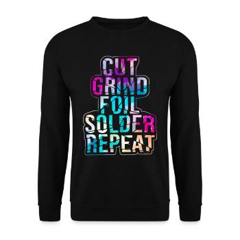 Glass Painter Artist Glass Painter Mosaic Glass - Unisex Sweatshirt - black - Front - Alina (178cm) & Michal (187cm)
