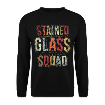 Stained Glass Artist Stained Glass Squad - Unisex Sweatshirt - black - Front - Alina (178cm) & Michal (187cm)
