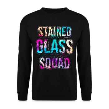 Stained Glass Artist Stained Glass Squad - Unisex Sweatshirt - black - Front - Alina (178cm) & Michal (187cm)