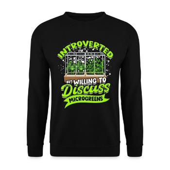 Microgreen Microgreens - Unisex Sweatshirt - black - Front - Alina (178cm) & Michal (187cm)