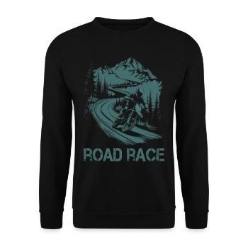 Motorrad Motocross Motorsport Road Race - Unisex Pullover - Schwarz - Vorne - Alina (178cm) & Michal (187cm)