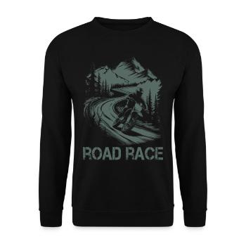 Motorcycle Motocross Motorsport Road Race - Unisex Sweatshirt - black - Front - Alina (178cm) & Michal (187cm)