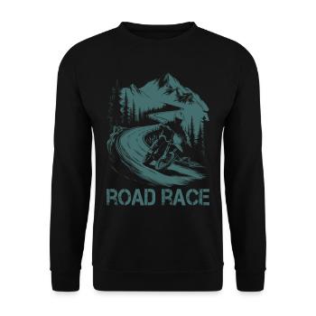 Motorcycle Motocross Motorsport Road Race - Unisex Sweatshirt - black - Front - Alina (178cm) & Michal (187cm)