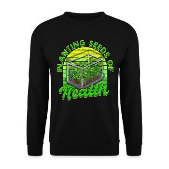 Microgreens Planting Seeds Of Health - Unisex Sweatshirt - black - Front - Alina (178cm) & Michal (187cm)