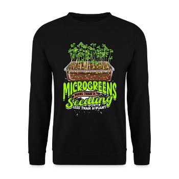Microgreen Microgreens - Unisex Sweatshirt - black - Front - Alina (178cm) & Michal (187cm)