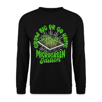 Micro-pousses Micro-pousses - Sweat-shirt Unisexe - noir - Devant - Alina (178cm) & Michal (187cm)