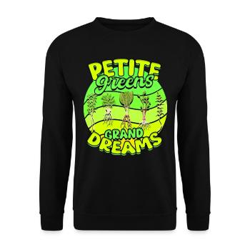 Microgreen Microgreens - Unisex Sweatshirt - black - Front - Alina (178cm) & Michal (187cm)