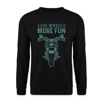 Moto disant moins de roues plus de plaisir - Sweat-shirt Unisexe - noir - Devant - Alina (178cm) & Michal (187cm)