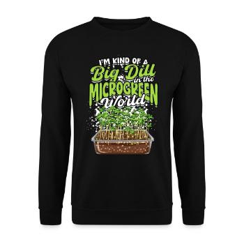 Microgreen Je suis une sorte de gros aneth - Sweat-shirt Unisexe - noir - Devant - Alina (178cm) & Michal (187cm)