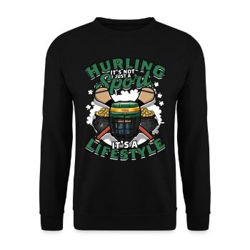 Hurling It's not just a sport, it's a lifestyle - Unisex Pullover - Schwarz - Vorne - Alina (178cm) & Michal (187cm)