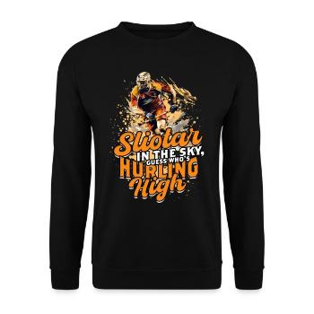 Hurling Sliotar in the sky - Unisex Pullover - Schwarz - Vorne - Alina (178cm) & Michal (187cm)