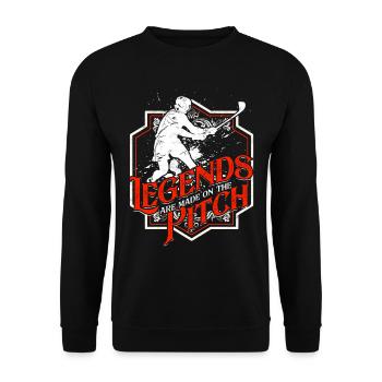 Les légendes du hurling se font sur le terrain - Sweat-shirt Unisexe - noir - Devant - Alina (178cm) & Michal (187cm)