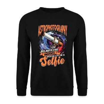 Astrophotography Astrophotographer - Unisex Sweatshirt - black - Front - Alina (178cm) & Michal (187cm)