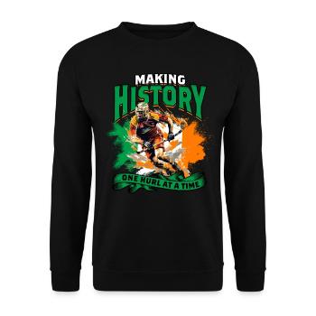 Hurling Écrire l’histoire, un hurl à la fois - Sweat-shirt Unisexe - noir - Devant - Alina (178cm) & Michal (187cm)