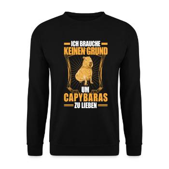 Les capybaras n’aiment pas l’Amérique du Sud Les capybaras - Sweat-shirt Unisexe - noir - Devant - Alina (178cm) & Michal (187cm)