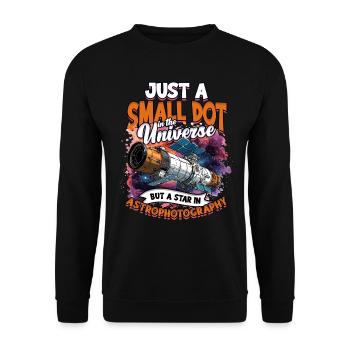 Astrophotography Astrophotographer - Unisex Sweatshirt - black - Front - Alina (178cm) & Michal (187cm)