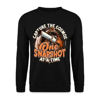 L’astrophotographie capture le cosmos - Sweat-shirt Unisexe - noir - Devant - Alina (178cm) & Michal (187cm)