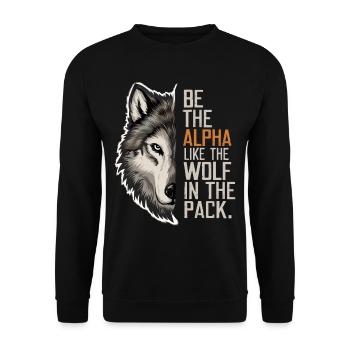 Wolf Wolves Funny Sayings Wolf Pack Animals - Unisex Sweatshirt - black - Front - Alina (178cm) & Michal (187cm)