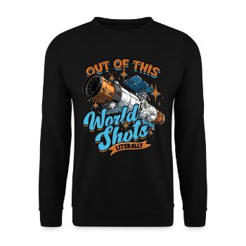 Astrophotography Astrophotographer - Unisex Sweatshirt - black - Front - Alina (178cm) & Michal (187cm)