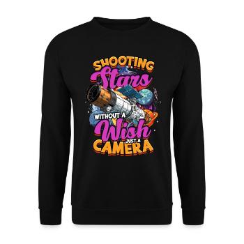 Astrophotography Astrophotographer - Unisex Sweatshirt - black - Front - Alina (178cm) & Michal (187cm)