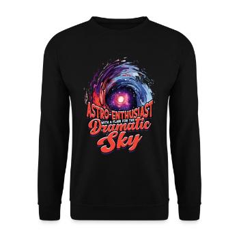 Astrophotography Astro-enthusiast - Unisex Sweatshirt - black - Front - Alina (178cm) & Michal (187cm)