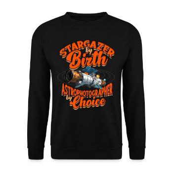 Astrophotography Astrophotographer - Unisex Sweatshirt - black - Front - Alina (178cm) & Michal (187cm)