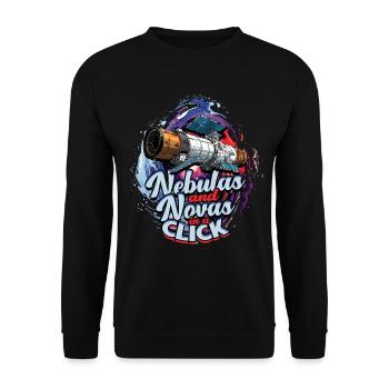 Astrophotographie Nébuleuses et novas en un clic - Sweat-shirt Unisexe - noir - Devant - Alina (178cm) & Michal (187cm)
