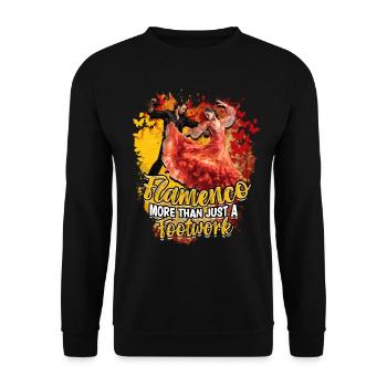 Flamenco Plus qu’un simple jeu de jambes sophistiqué - Sweat-shirt Unisexe - noir - Devant - Alina (178cm) & Michal (187cm)