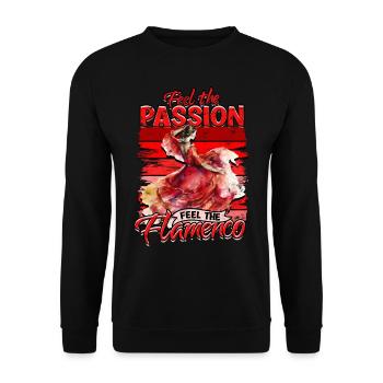 Flamenco Ressentez la passion, ressentez le Flamenco - Sweat-shirt Unisexe - noir - Devant - Alina (178cm) & Michal (187cm)