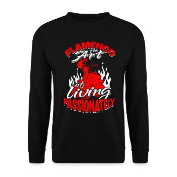 Flamenco L’art de vivre passionnément - Sweat-shirt Unisexe - noir - Devant - Alina (178cm) & Michal (187cm)