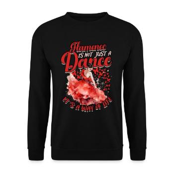 Le flamenco n’est pas seulement une danse, c’est un mode de vie - Sweat-shirt Unisexe - noir - Devant - Alina (178cm) & Michal (187cm)
