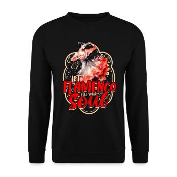 Let Flamenco fill your soul - Unisex Pullover - Schwarz - Vorne - Alina (178cm) & Michal (187cm)