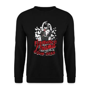 Flamenco More Drama Than Your Favorite Soap Opera - Unisex Pullover - Schwarz - Vorne - Alina (178cm) & Michal (187cm)