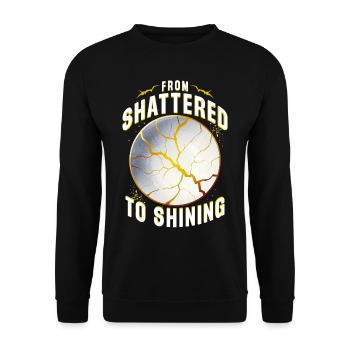 Kintsugi Kintsukuroi From Shattered To Shining - Unisex Pullover - Schwarz - Vorne - Alina (178cm) & Michal (187cm)