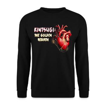 Kintsugi The Golden Rebirth Kintsukuroi - Unisex Sweatshirt - black - Front - Alina (178cm) & Michal (187cm)