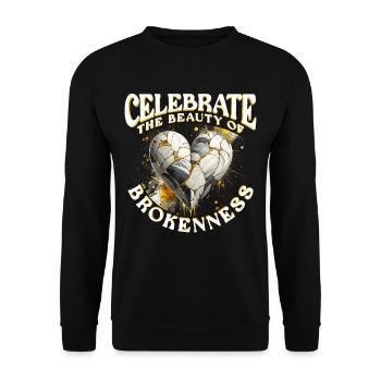 Les Kintsugi célèbrent la beauté de la rupture - Sweat-shirt Unisexe - noir - Devant - Alina (178cm) & Michal (187cm)