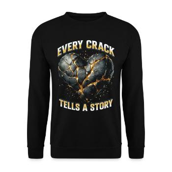 Kintsugi Kintsukuroi Every Crack Tells A Story - Unisex Sweatshirt - black - Front - Alina (178cm) & Michal (187cm)