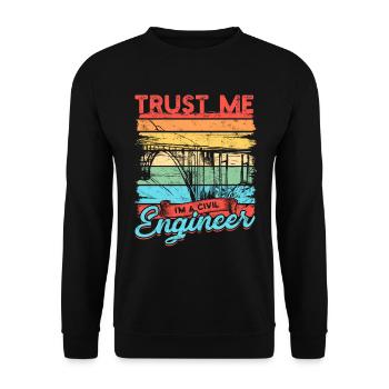 Bridge Engineer - Unisex Sweatshirt - black - Front - Alina (178cm) & Michal (187cm)