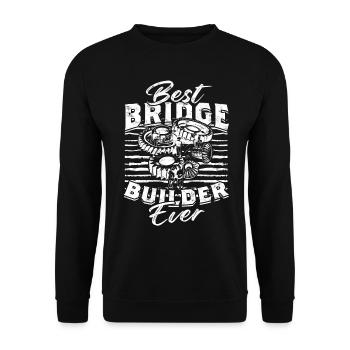 Bridge Engineer Best Bridge Builder Ever - Unisex Sweatshirt - black - Front - Alina (178cm) & Michal (187cm)