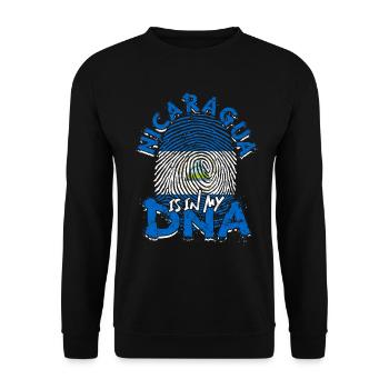 Nicaragua Is In My DNA Nicaragisch - Unisex Pullover - Schwarz - Vorne - Alina (178cm) & Michal (187cm)