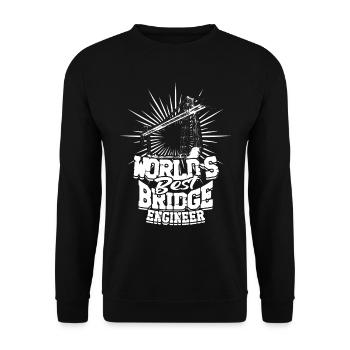 Bridge Engineer Civil Engineering - Unisex Sweatshirt - black - Front - Alina (178cm) & Michal (187cm)